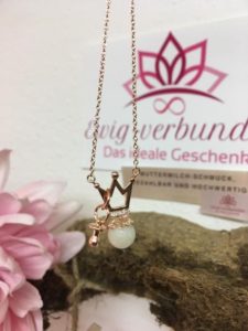 Muttermilch-Schmuck-Halskette-roségold-Krone-Prinzessin-und-Nuggi-ewig-verbunden-schweiz-top-preis-angebote-geschenkidee-geburt