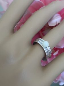 muttermilchschmuck silber ring 8mm perle